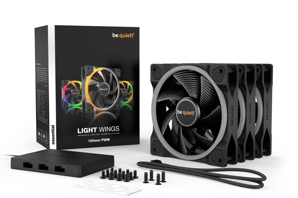 Be Quiet Light Wings BL076 120mm ventilatoru komplekts