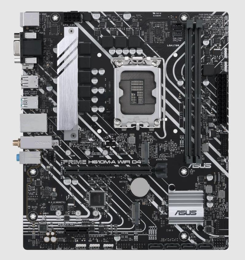 ASUS H610M-AWIFID4 Micro-ATX mātesplate ar Wi-Fi