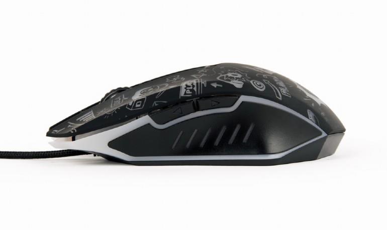 GEMBIRD MUS-6B-GRAFIX-01 Оптическая USB Мышь Черная