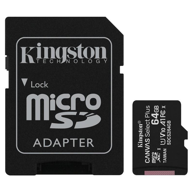 Kingston SDCS2/64GB-3P1A 64GB Micro SDXC 3 pakuotė