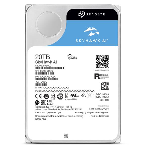 Seagate SkyHawk AI ST20000VE002 20TB SATA 3.0 HDD