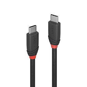 LINDY USB 3.2 C-C Kabelis 0.5M Melns 36905