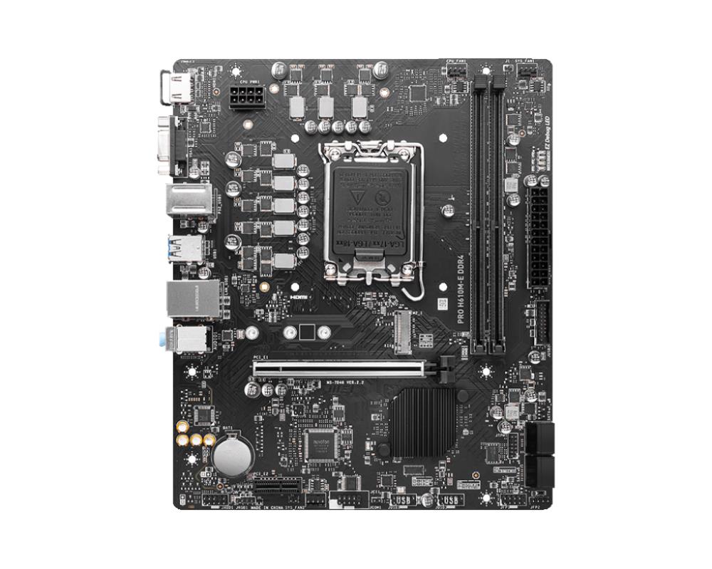 MSI PROH610M-EDDR4 Emaplaat MicroATX LGA1700 DDR4