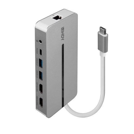 Lindy 43360 USB-C dubultā 4K dokstacija