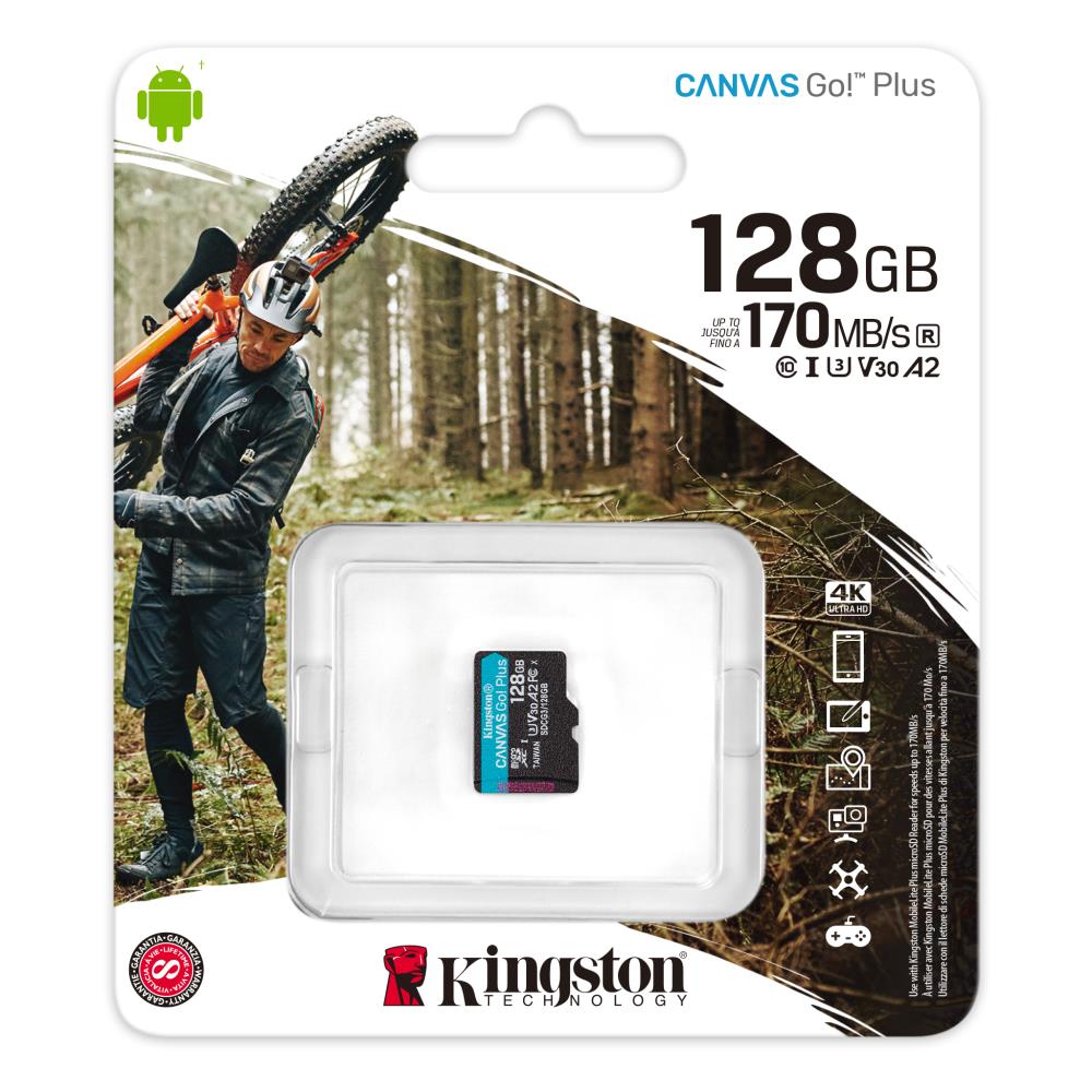 Kingston SDCG3 128GBSP Micro SDXC UHS-I Atmiņas Karte