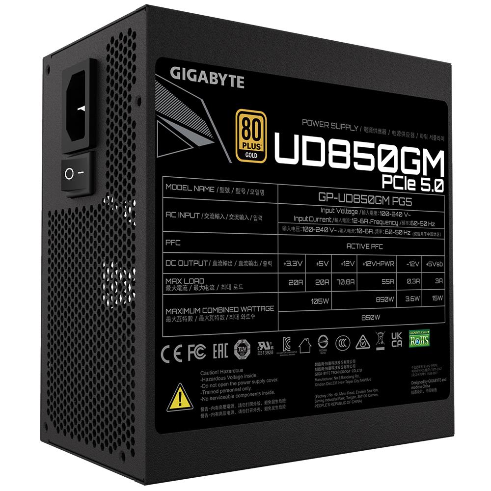 GIGABYTE GP-UD850GMPG5 850W 80 PLUS GOLD Barošanas bloks