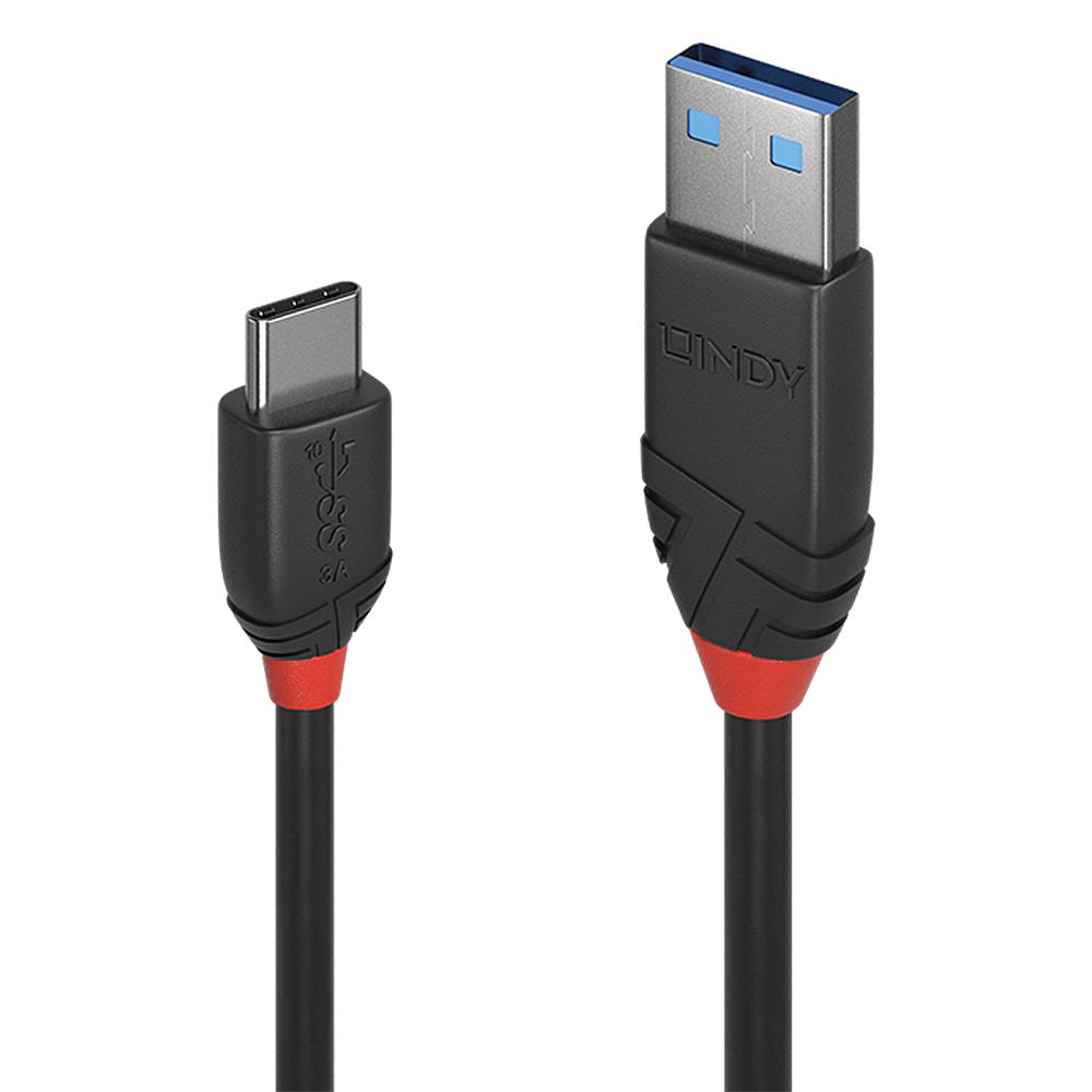 LINDY 36916 USB 3.2 Kaabel A-C 1m Must
