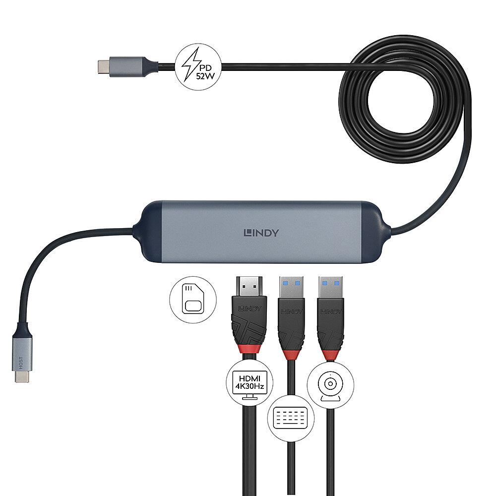 LINDY USB-C dokošanas stacija DST-Micro 140 43326