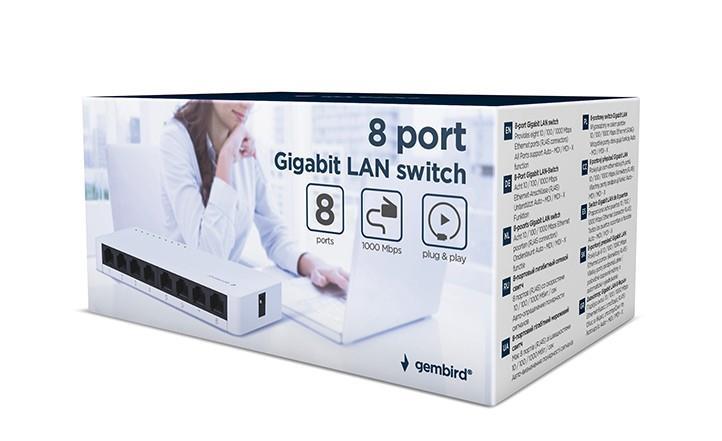 GEMBIRD NSW-G8-01 8-Porti Võrgu Lüliti