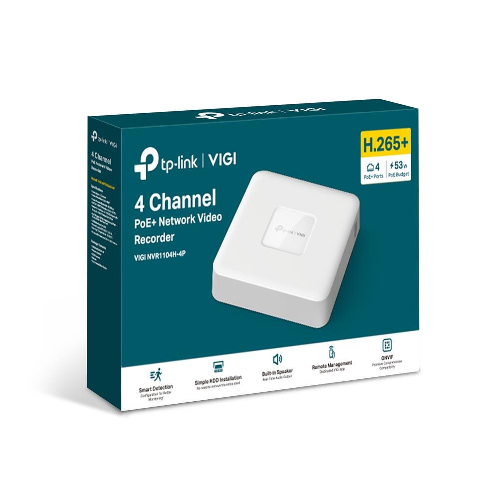 TP-LINK NVR1104H 4-kanālu tīkla video ierakstītājs