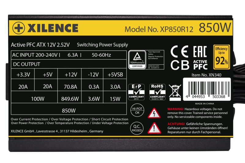 XILENCE XN340 Power Supply 850W 80 PLUS GOLD