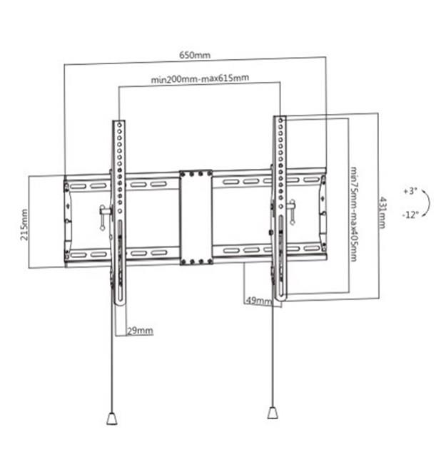 Кронштейн для ТВ Gembird WM-80T-01 37-80"