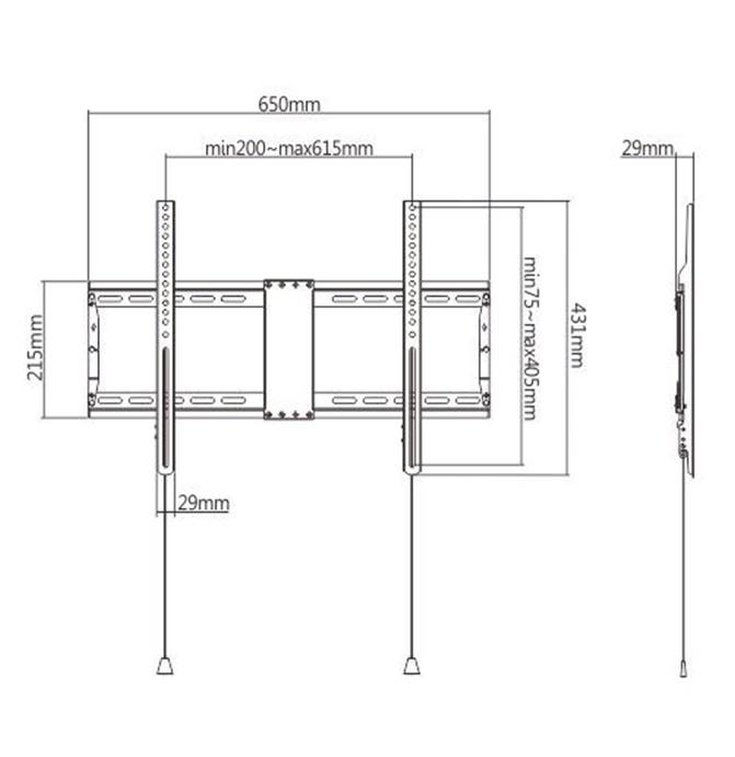 Gembird WM-80F-01 reguleeritav TV seinakinnitus 37-80"