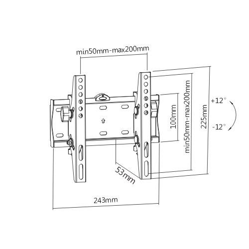 GEMBIRD WM-42T-02 TV seinakinnitus 23-42'' ekraanidele