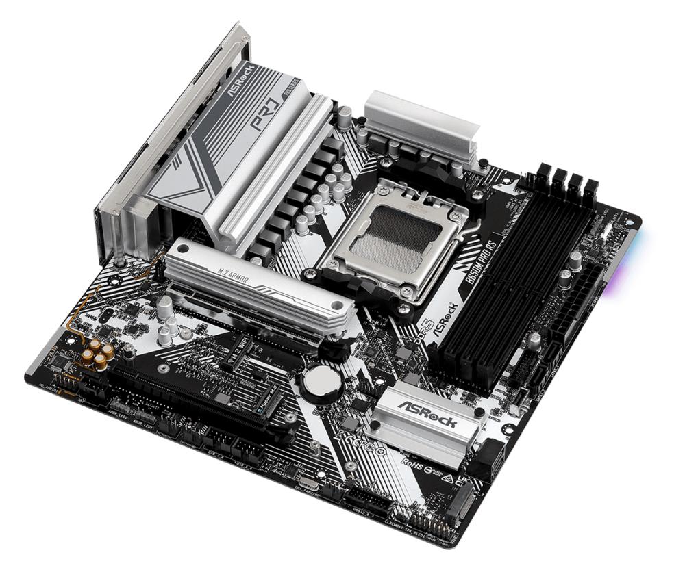 ASROCK B650MPRORS Micro-ATX pagrindinė plokštė su DDR5 palaikymu