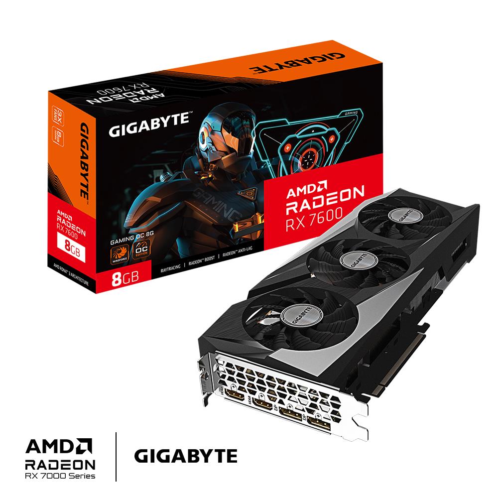 GIGABYTE RX 7600 8GB GDDR6 Grafiskā Karte