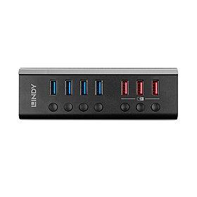 Lindy I/O USB3 4PORT+3CHARGE 43371 centrmezgls