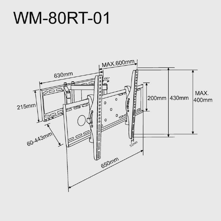 GEMBIRD WM-80ST-02 Adjustable TV Wall Mount 37-80"