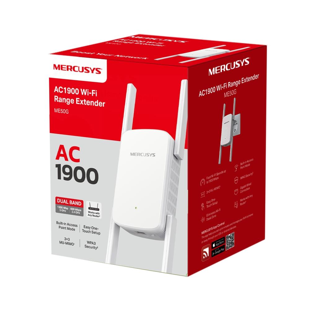 Mercusys ME50G 1900Mbps belaidis diapazono plėstuvas