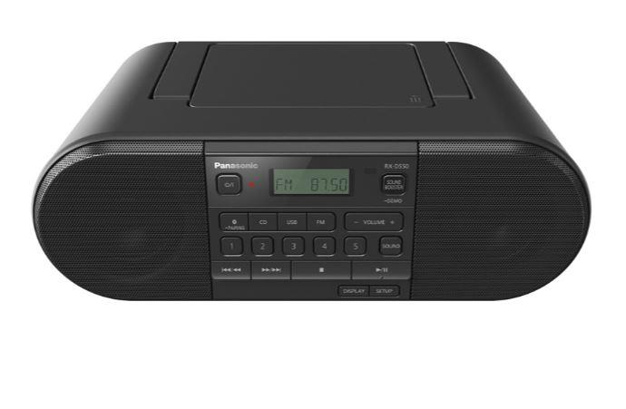 Panasonic RX-D550E-K CD radio ar USB un Bluetooth