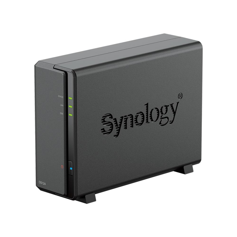 Synology DS124 1-Bay NAS glabāšana - bez HDD