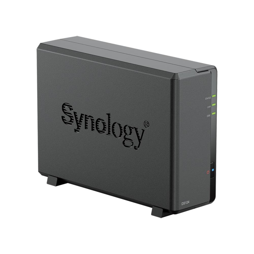 Synology DS124 1-Bay NAS glabāšana - bez HDD