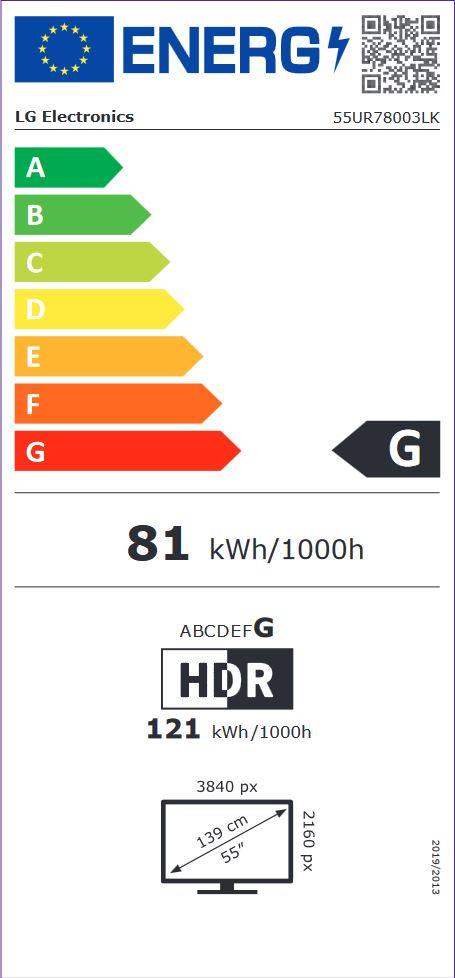 LG 55UR78003LK 55 colių 4K išmanusis televizorius su webOS