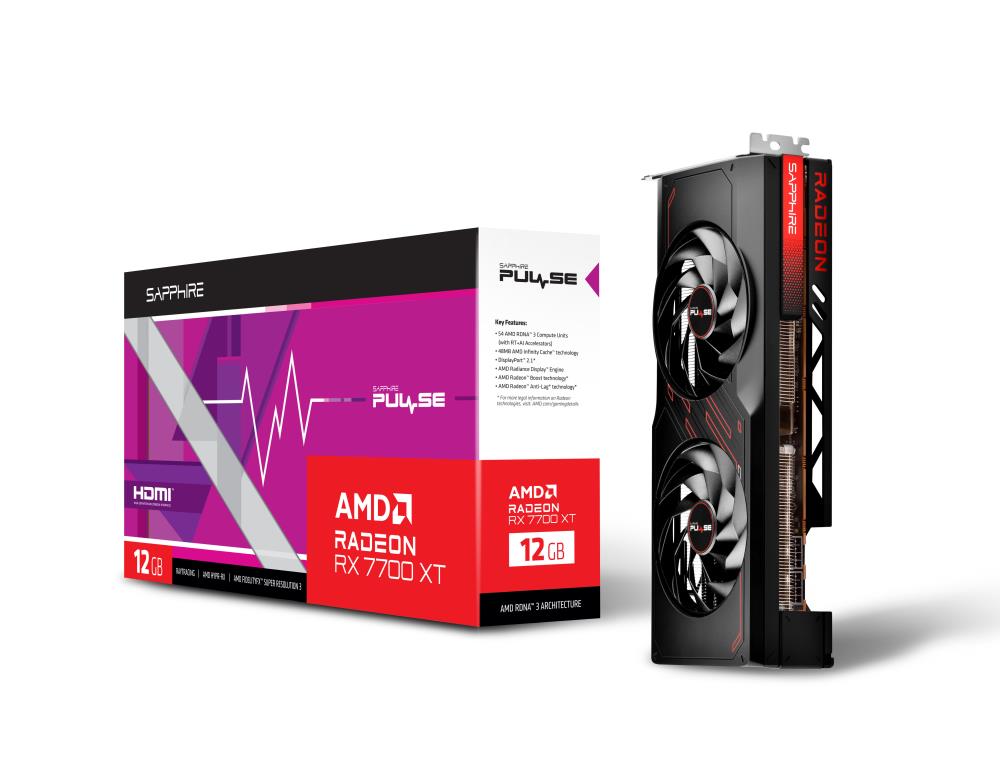 SAPPHIRE Radeon RX 7700 XT 12GB GDDR6 Grafiskā karte