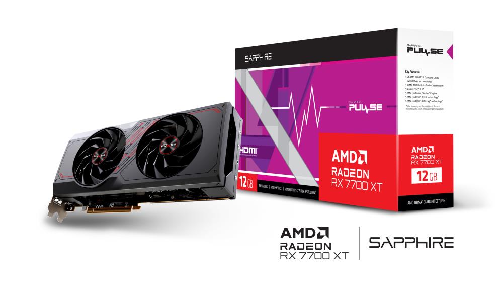 SAPPHIRE Radeon RX 7700 XT 12GB GDDR6 Grafiskā karte