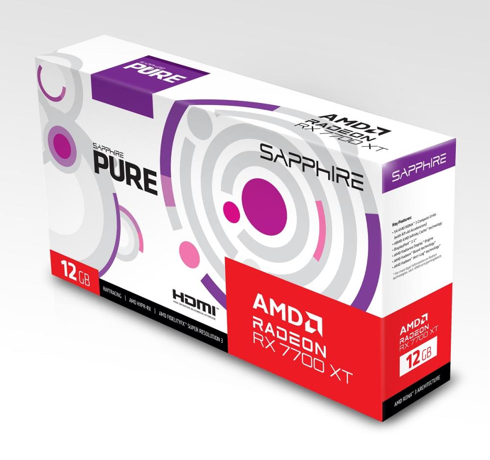 SAPPHIRE AMD Radeon RX 7700 XT 12GB Grafikas Karte