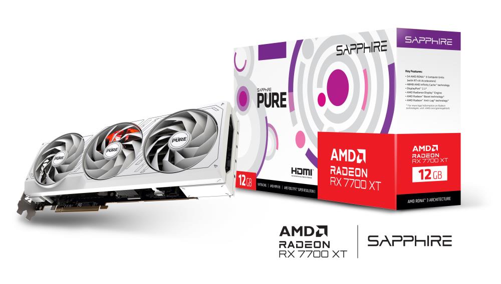 SAPPHIRE AMD Radeon RX 7700 XT 12GB Grafikas Karte