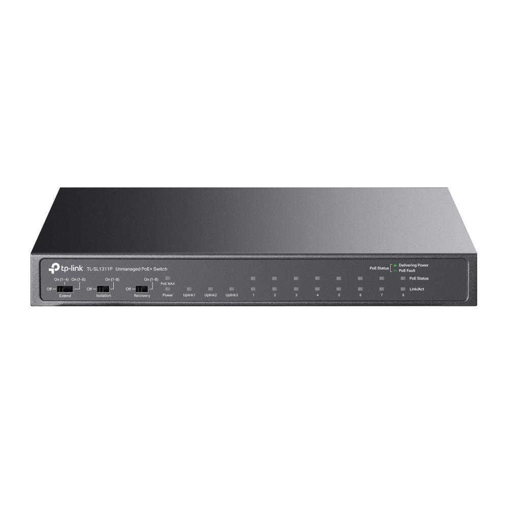 TP-LINK TL-SL1311P 8-Portų PoE+ Gigabito Jungiklis