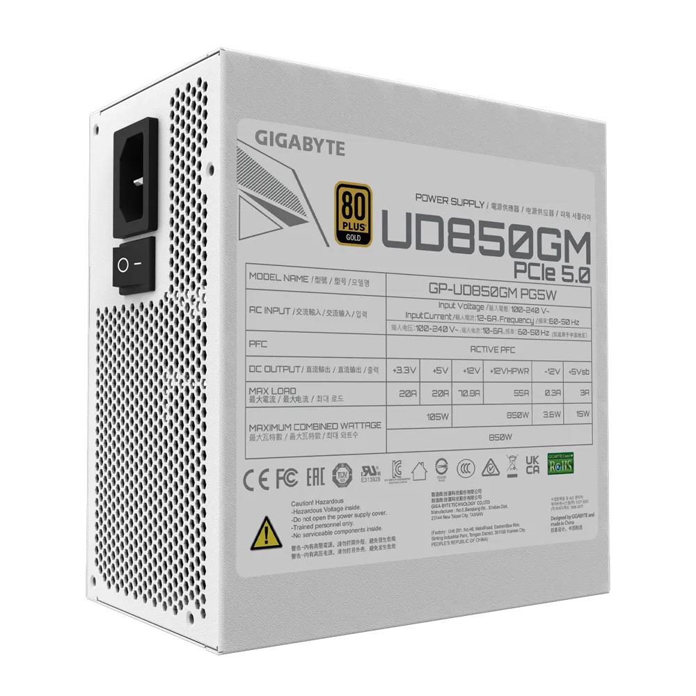 GIGABYTE GP-UD850GMPG5W 850W 80 PLUS GOLD barošanas bloks