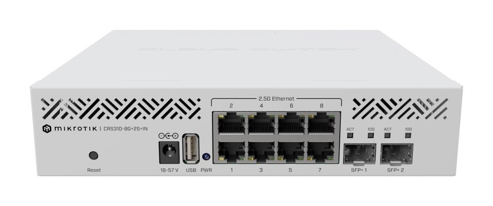 MikroTik CRS310-8G+2S+IN Gigabitu Ethernet slēdzis