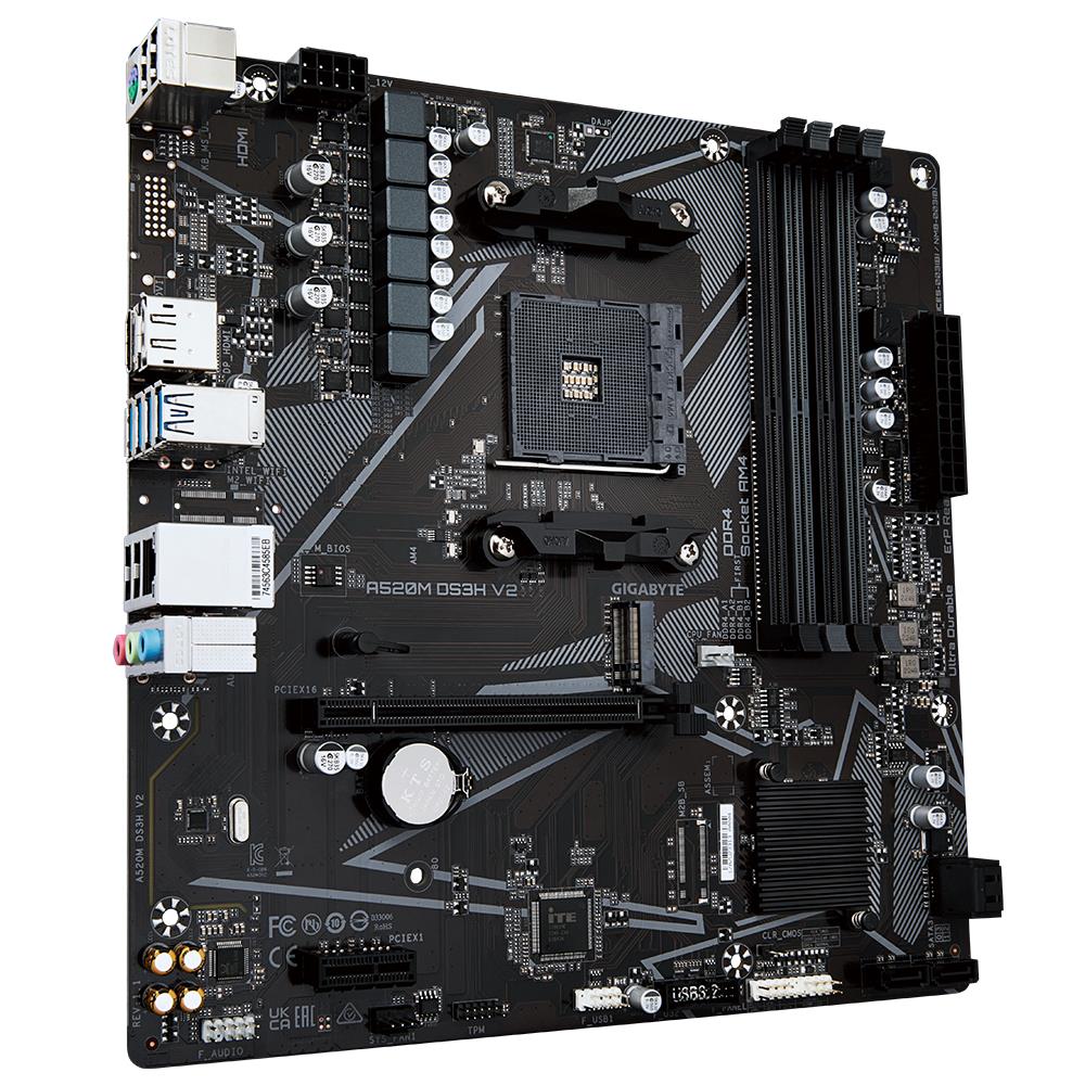 GIGABYTE A520MDS3HV21.1 Micro-ATX Motherboard with PCI-E 3.0