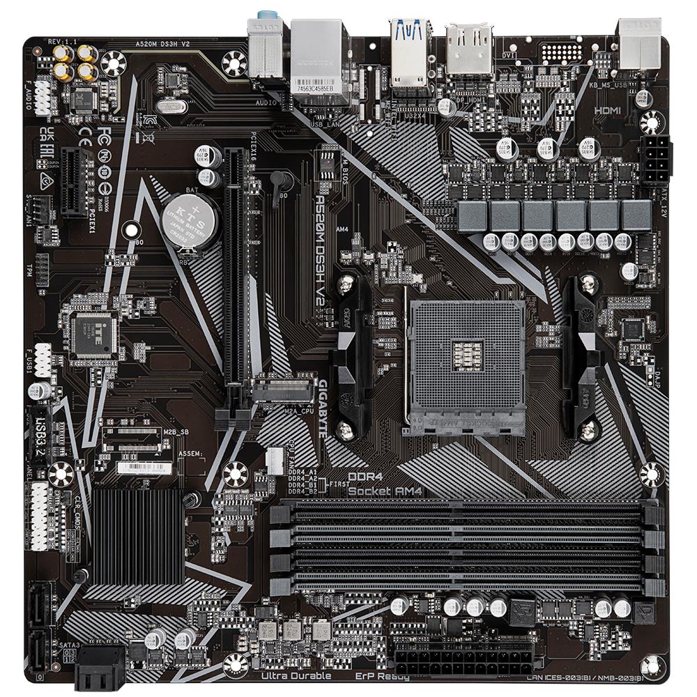 GIGABYTE A520MDS3HV21.1 Micro-ATX Motherboard with PCI-E 3.0