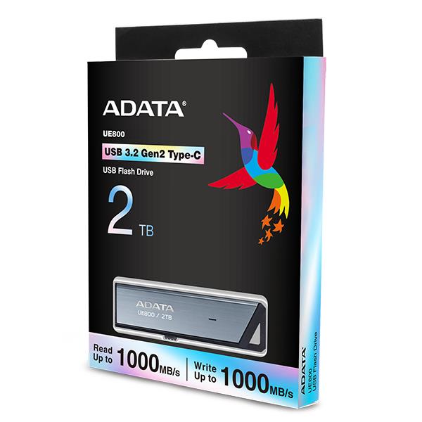 ADATA AELI-UE800-2T-CSG 2TB USB-C Zibatmiņa Sudraba