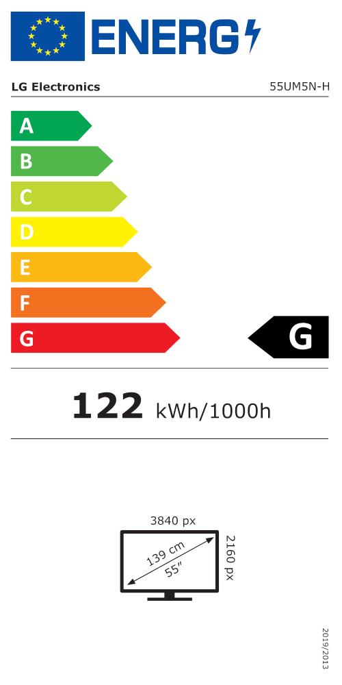 LG 55UM5N-H 55-tolline LCD-ekraan kõrge kvaliteediga vaatamiseks