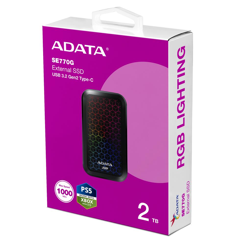 ADATA SE770G 2TB SSD USB-C Fast Read/Write Speeds