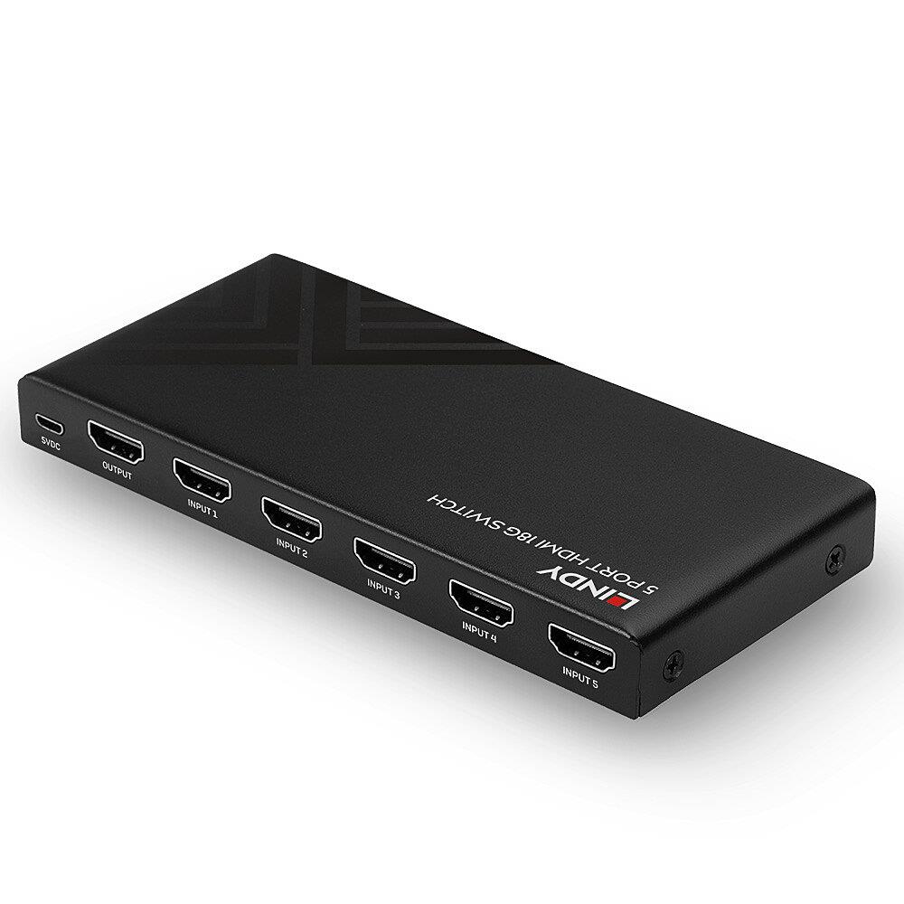 Lindy HDMI 5-Portu Slēdzis 38233 ērtai Savienojamībai