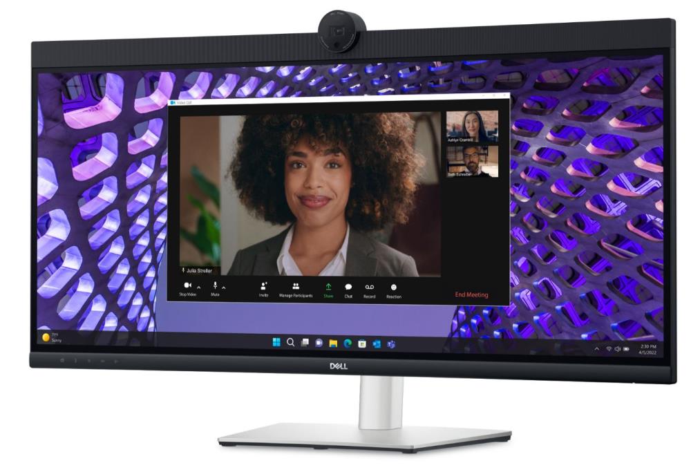 DELL P3424WEB 34" Izliekts Monitors ar 4MP Kameru