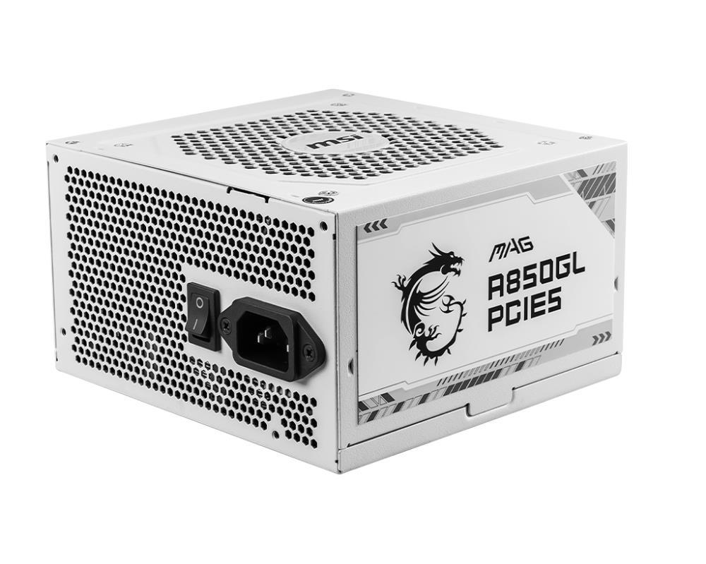 MSI MAG A850GL PCIE5 Balta 80 Plus Gold Barošanas Bloks