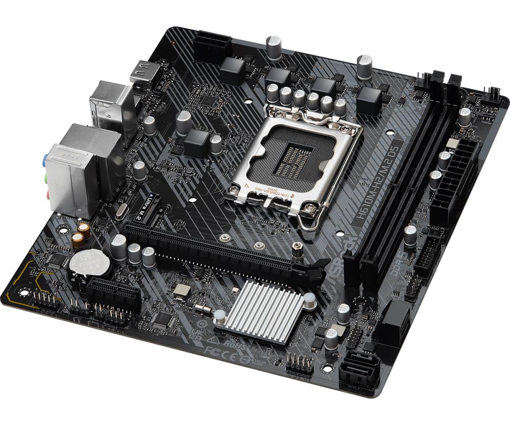 ASROCK H610M-H2/M.2D5 Micro-ATX Mātesplate DDR5