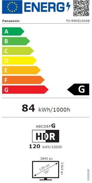 Panasonic TX-55MZ1500E 55" 4K OLED viedtelevizors