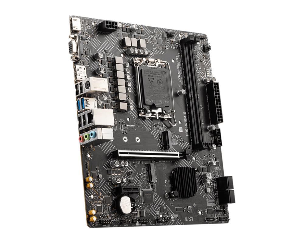 MSI PROH610M-GDDR5 Intel H610 Micro-ATX Emaplaat