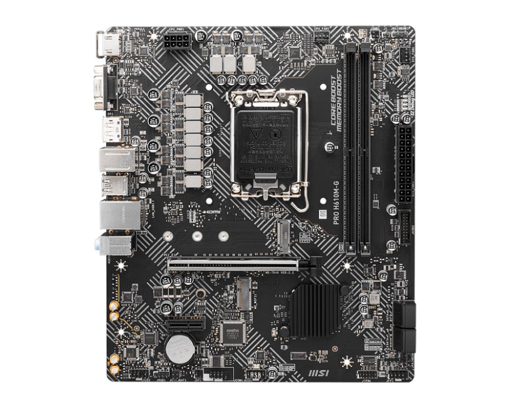 MSI PROH610M-GDDR5 Intel H610 Micro-ATX Emaplaat
