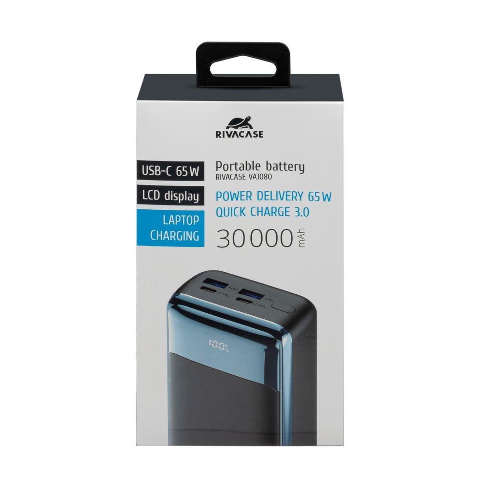 RIVACASE VA1080 30000mAh USB Barošana Banka