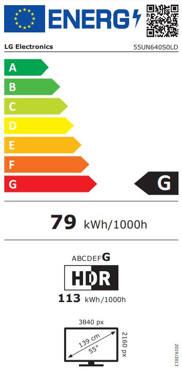 LG 55UN640S0LD 55 collu 4K UHD LCD ekrāns