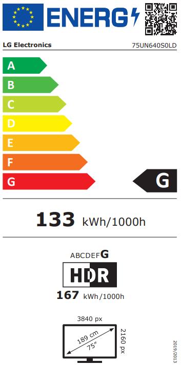 LG 75UN640S0LD 75 collu viedais UHD 4K displejs