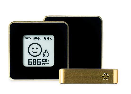 Airvalent Airv-Eleg Smart Air Quality Sensor Gold Black